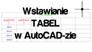 tabele w AutoCAD - darmowy kurs AutoCAD